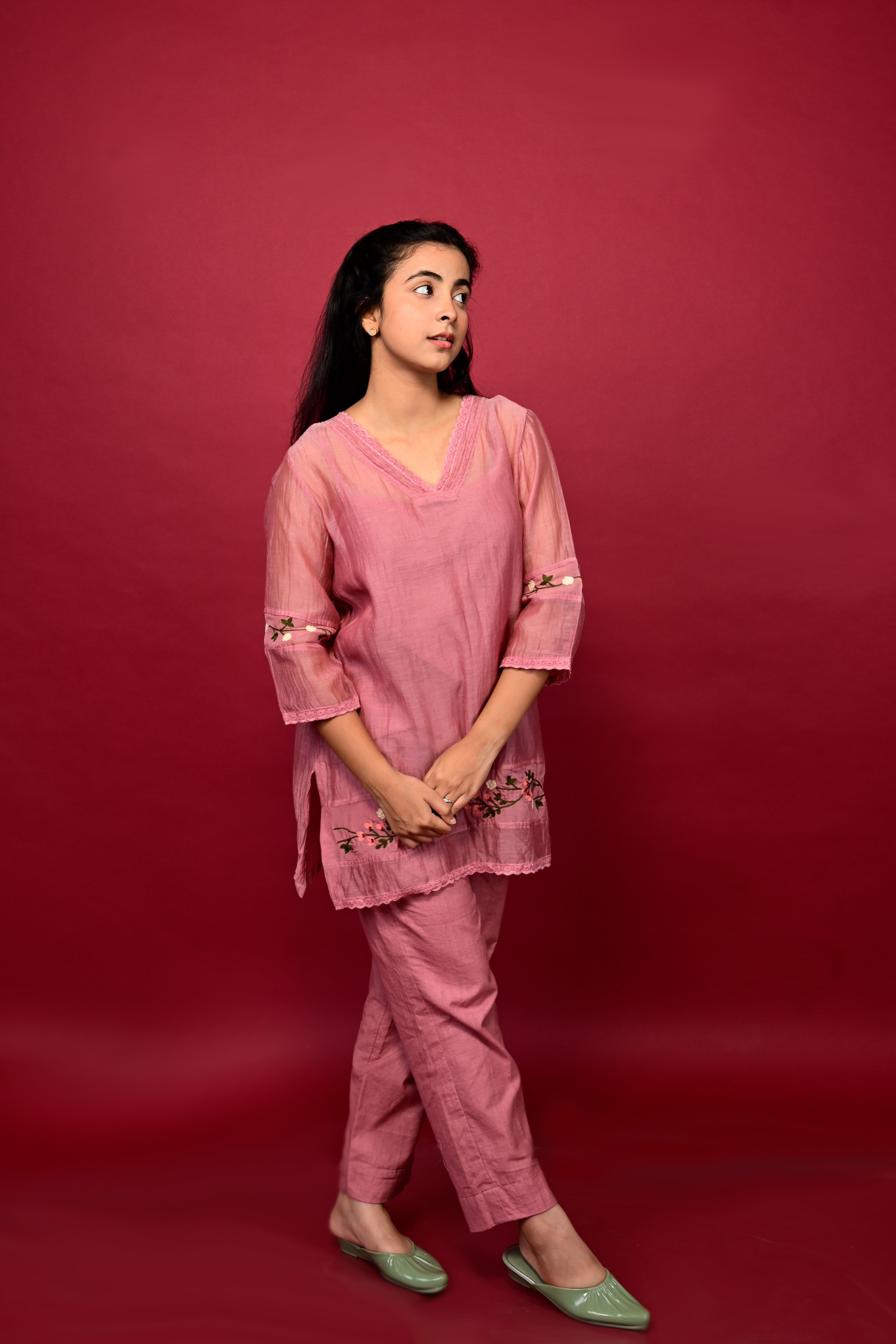 Camellia Co-ord set - Puce Pink