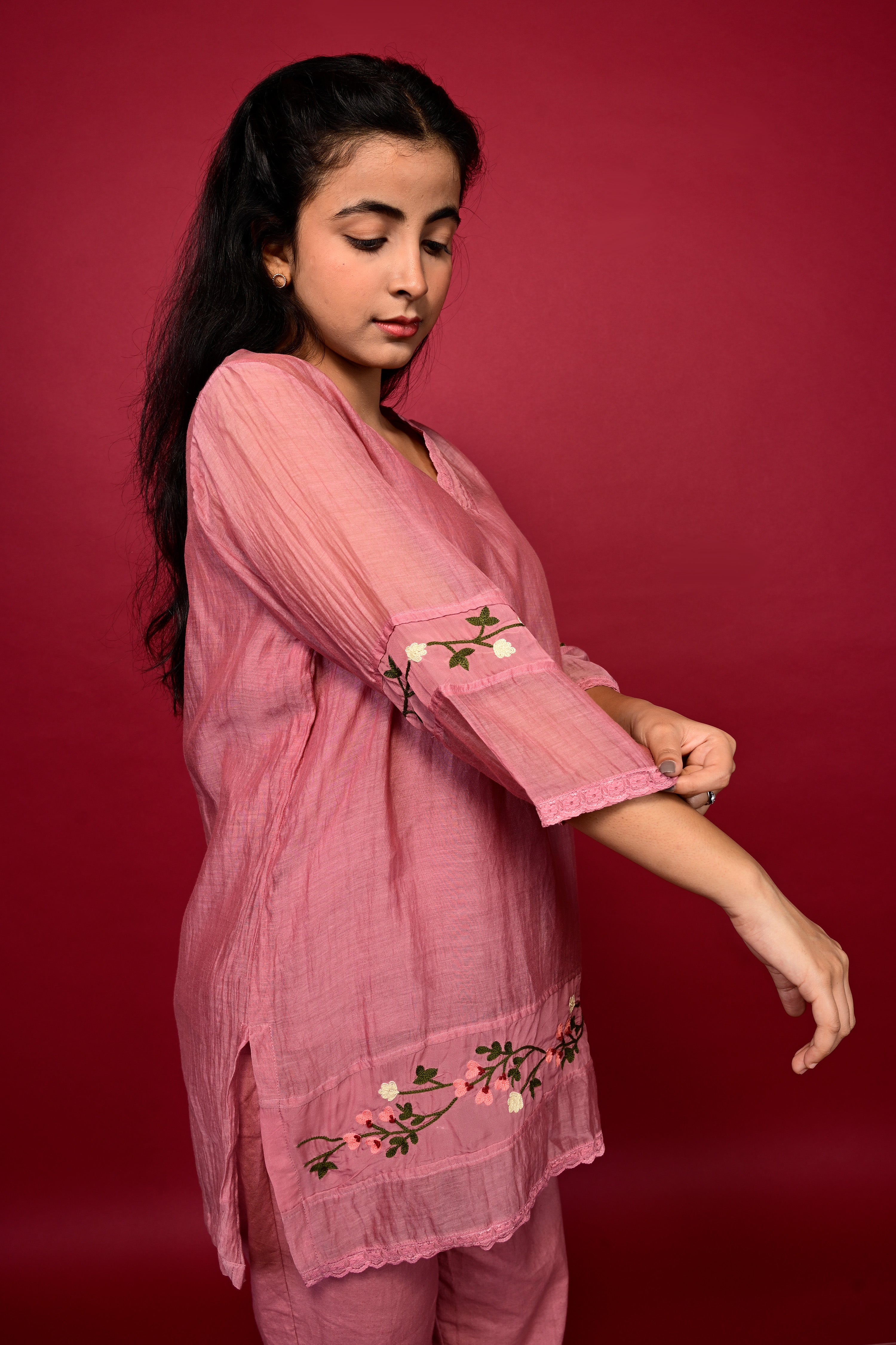 Camellia Co-ord set - Puce Pink